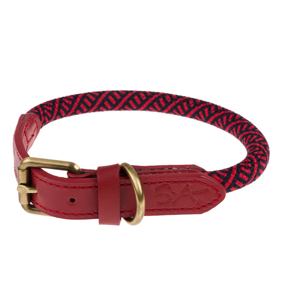 Red Rope Style Dog Collar by Sophie Allport