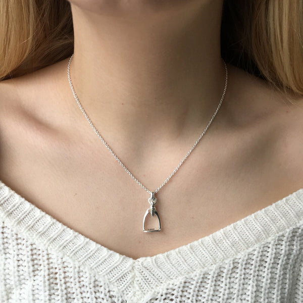 STERLING SILVER High Hopes Equestrian Therapy top Necklace