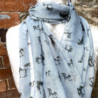 Duck Egg Blue Horse Scarf - Gallop Guru