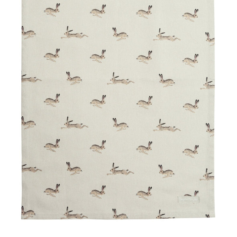 Hares Cotton Tea Towel by Sophie Allport - Gallop Guru