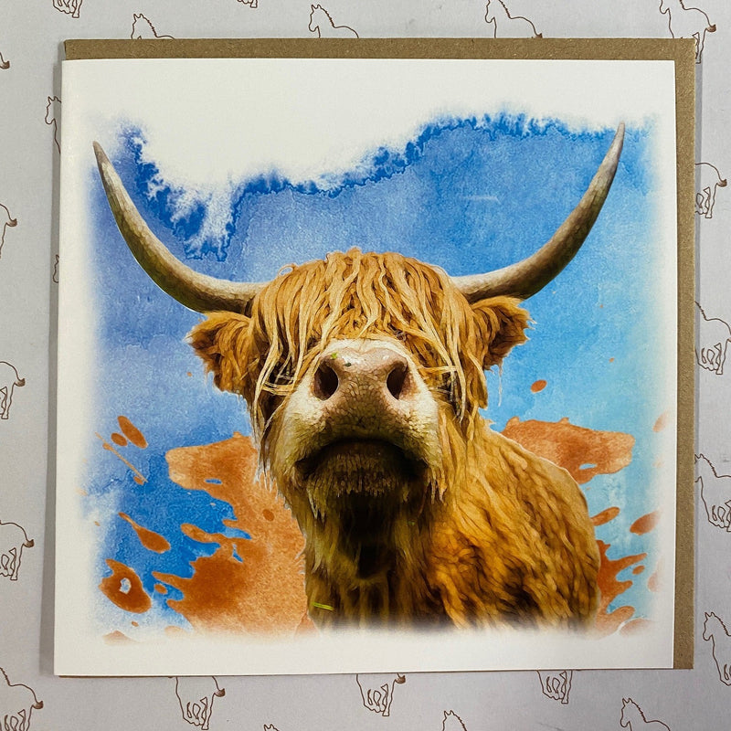 Highland Cow Greeting Card - Gallop Guru