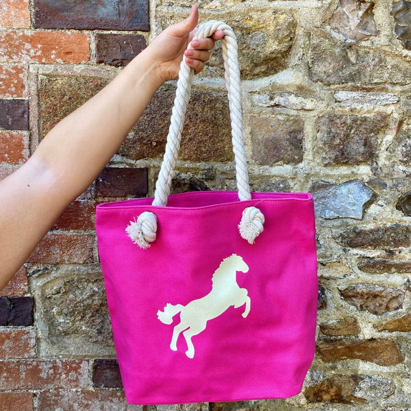 Horse Design Canvas Tote Bag