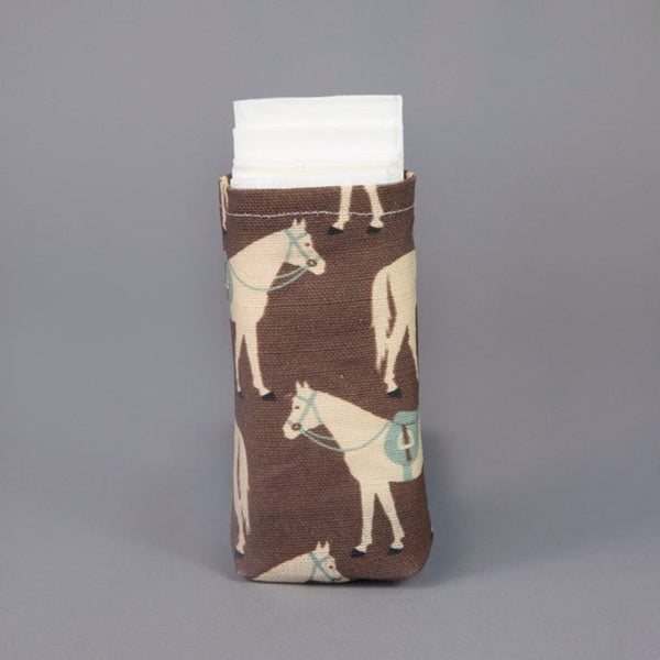 Clay Horse Tissues Pouch